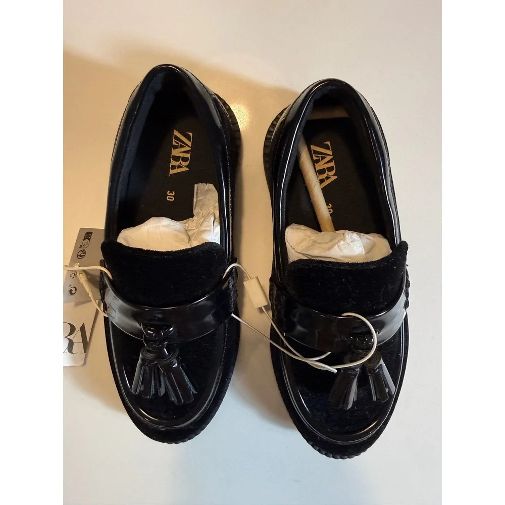 Zara black tasseled